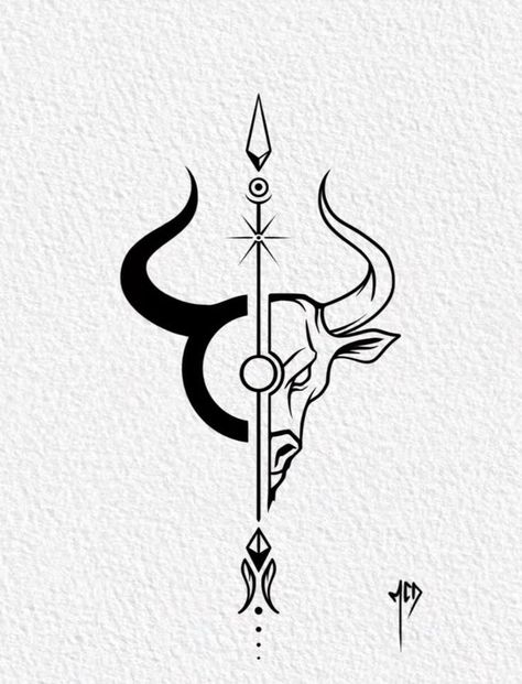 Taurus Zodiac Sign Tattoo, Xena Tattoo, Taurus Symbol Tattoo, Ox Tattoo, Zodiac Sign Tattoo, Taurus Bull Tattoos, Peace Tattoo, Trishul Tattoo Designs, Taurus Symbols