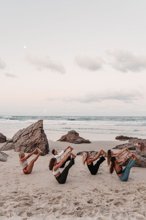 yoga studio team photoshoot gold coast photography Yoga Group Photography, Beach Yoga Photoshoot, Yoga Group Poses, Yoga Instructor Aesthetic, Retreat Photoshoot, Small Yoga Studio, Yoga Group, Team Photoshoot, Acro Yoga Poses