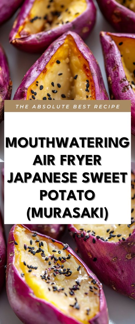 Image for Mouthwatering Air Fryer Japanese Sweet Potato (Murasaki) Air Fryer Japanese Sweet Potatoes, Murasaki Potato Recipe, Vegan Japanese Sweet Potato Recipes, Murasaki Sweet Potatoes Recipes, Murasaki Sweet Potato, Okinawa Sweet Potato Recipes, Japanese Purple Sweet Potato Recipe, Murasaki Sweet Potato Recipe, Japanese Sweet Potato Recipe