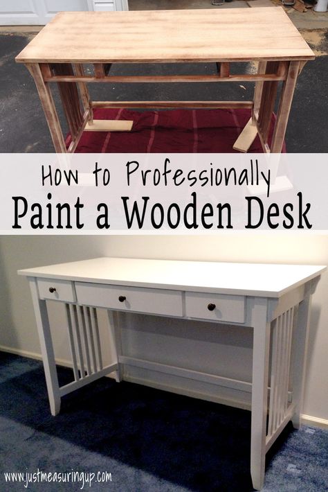 Refinish Wood Desk, Painting A Desk Ideas, Painted Desks Ideas Colors Home Office, Refinish Desk Ideas Diy, Diy Painted Desk, Painting Desk Ideas Diy, Diy Desk Painting Ideas, Refinishing Desk, Painting A Desk Diy