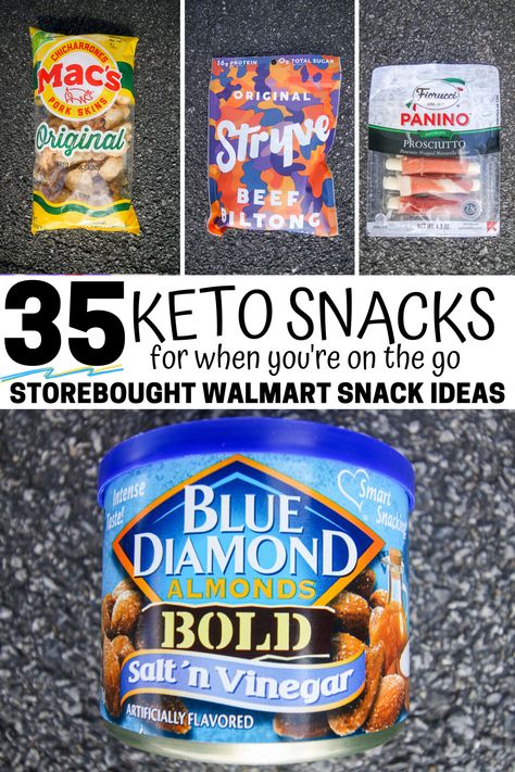 These are THE BEST Keto Snacks at Walmart. All of these keto snack ideas are great for when you're at work, at school, doing some travel, or for when you're on the go! Now every time I go to Walmart I pick-up atleast a few of these snacks. Snacks Walmart, Snacks At Walmart, Walmart Keto, Keto Snacks To Buy, Keto Snack Ideas, Best Keto Snacks, Keto Snacks Easy, Good Keto Snacks, Keto Shopping List