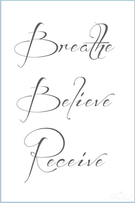 breathe believe receive  venuskind Meaning Tattoos, Believe Tattoos, Tattoos Aesthetic, Romantic Tattoo, Guys Tattoos, Tattoos Arm, Meaningful Tattoo Quotes, Aesthetic Tattoos, Women Tattoos