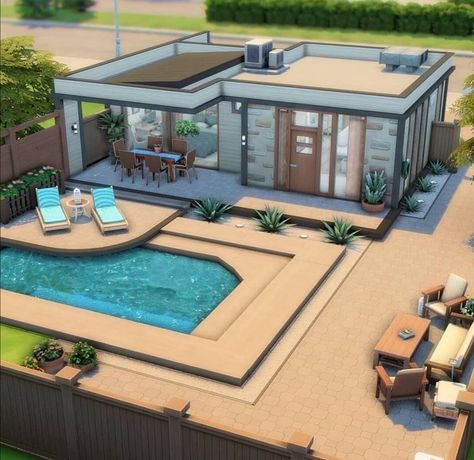 Sims Freeplay Houses, Sims 4 House Plans, Sims 4 House Building, Sims 4 House Design, Casas The Sims 4, Sims Building, Sims House Plans, Sims House Design, Bloxburg House Ideas