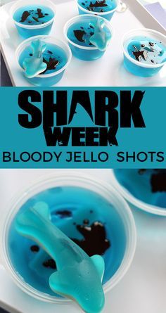 Malibu Jello Shots, Mojito Jello Shots, Shark Week Recipes, Strawberry Margarita Jello Shots, Cherry Jello Shots, Jello Ideas, Lemonade Jello Shots, Strawberry Jello Shots, Easy Jello Shots