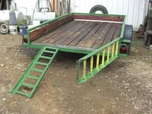 Trailer Tailgate Ideas, Car Trailer Ramps, Utility Trailer Upgrades, Shop Hacks, Farming Tractors, Welding Trailer, Trailer Design, Agriculture Equipment, Work Trailer