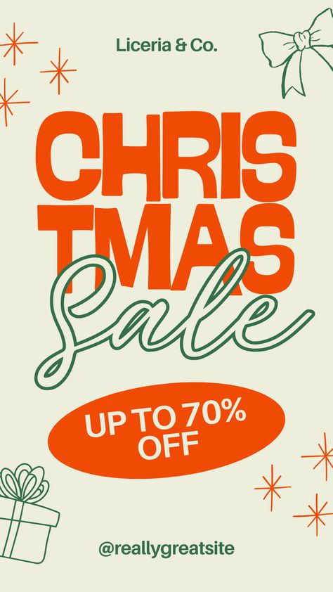 Bring the festive fun to your promotions with our Red and Green Playful Doodle Christmas Sale Story! 🎄🎁 Designed to grab attention, written to be understood – make your holiday deals clear and irresistible this season! Holiday Sale Poster, Holiday Newsletter Design, Happy Holidays Graphic Design, Christmas Magazine Layout, Christmas Aesthetic Banner, This Or That Christmas Edition, Merry Christmas Social Media Post, Christmas Aesthetic Poster, Christmas Promotion Ideas