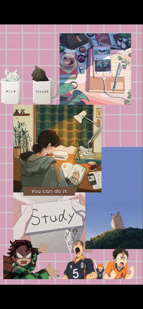 #anime #animeicons #study Anime Study, Anime Computer Wallpaper, Cute Laptop Wallpaper, Study Pictures, Drawing Wallpaper, Cartoon Character Pictures, Girly Art Illustrations, Cute Wallpaper For Phone, Beautiful Landscape Wallpaper