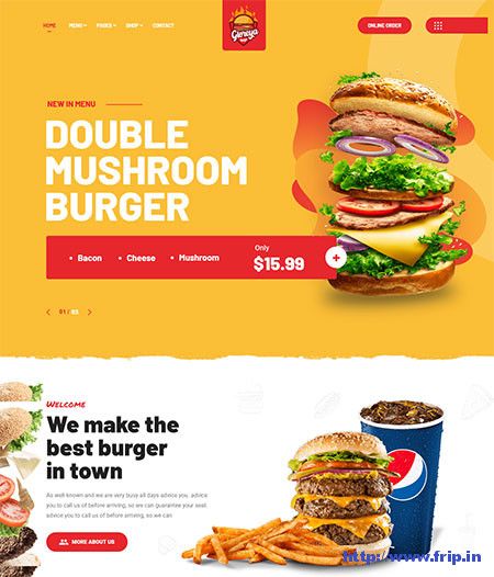 10 Best Food Delivery WordPress Themes 2021 | Frip.in Fast Food Website, Food Delivery Website, Fast Food Delivery, Food Website Design, Bakery Restaurant, Best Food Trucks, Restaurant Themes, Mushroom Burger, Cafe Bakery