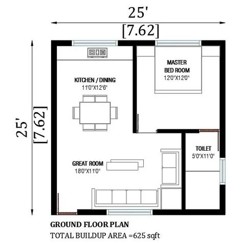 Auto Cad Drawing, Building A House Checklist, Roof House Design, Drawing House Plans, Architecture House Plan, Plan Small House, Sloping Roof, 2bhk House Plan, Bungalow Floor Plans