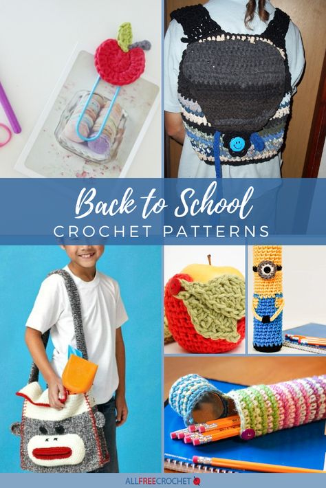 Right from the very first day of school, your children are sure to be the most prepared with these useful crochet projects. Back To School Crochet, School Crochet, Crochet Teacher Gifts, Crochet Pencil Case, Modern Crochet Blanket, Back To School Crafts, Best Teacher Gifts, All Free Crochet, Pouch Pattern