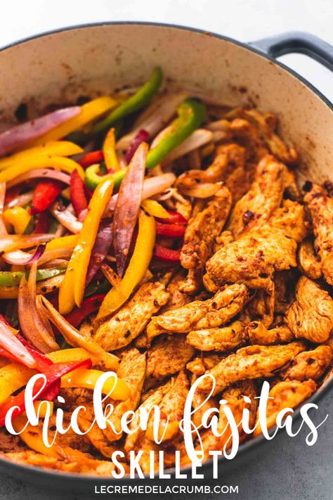 Chicken Fajitas Skillet, Fajita Chicken Marinade, Easy Chicken Fajita Recipe, Easy Chicken Fajitas, House Chicken, Stovetop Chicken, Fajitas Recipe, Chicken Fajita Recipe, Pan Chicken Fajitas