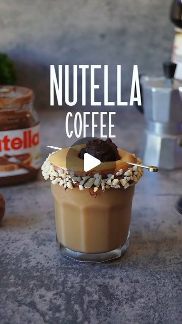 Hector | Cocktails & Drinks on Instagram: "NUTELLA COFFEE RECIPE

Let's make this delicious nutella coffee! If you love coffee and nutella, this is the drink you have to try. A wonderful, easy-to-make combination, perfect for when you need a pick-me-up - a delicious way to enjoy a caffeine fix!

15 g or 1 tablesoon Nutella
45 ml Espresso coffee
35 ml Hazelnut milk
20 ml Francelico liqueur 
Top up Cacao & Coffee foam
Garnish with Ferrero Rocher chocolate

🥂 CHEERS 🥂

#coffee #coffeedrinks #drinks #nutella #chocolate #cocktails #craftcocktails #drinkrecipe #coffelovers #mixology #instadrinks #instagood #bartender #reels #videorecipe #bar #howtomake #delicious"