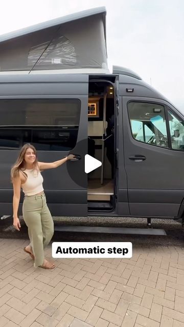 Project Van Life 🚐 on Instagram: "Ready to embrace vanlife in style? 🏞️ This off-grid, all-terrain campervan from @papagovans is your ticket to adventure. With sleeping space for four passengers, a tiny kitchen, garage storage, and a pop-top tent, it's more than just your off-roading partner—it’s a true home on wheels. 🚐 While it skips the indoor shower and toilet, it makes up for it with a bike rack and foldable seats, so you're always ready for the next journey.   Check out this reel for a full van tour!  #projectvanlife #luxuryvan #homeiswhereyouparkit #offgridliving #vanlife #vanlifebuilds #projectvanlife #campers #tinyhomes #poptop #poptopcamper #smallhomes #interiordesign #vantour #vanlifers" Converted Van Interior, Campervan Projector, Van With Pop Up Roof, Van With Shower And Toilet, Camper Van Roof Bed, Sprinter Pop Up Roof, Campervan Pop Up Roof Bed, Camper Van Shower, Pop Top Camper