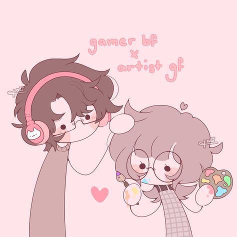 Gamer Bf, Ship Drawing, I Wake Up, Cute Couple Art, Think About It, Tom And Jerry, Cute Art Styles, Couple Art, Right Time