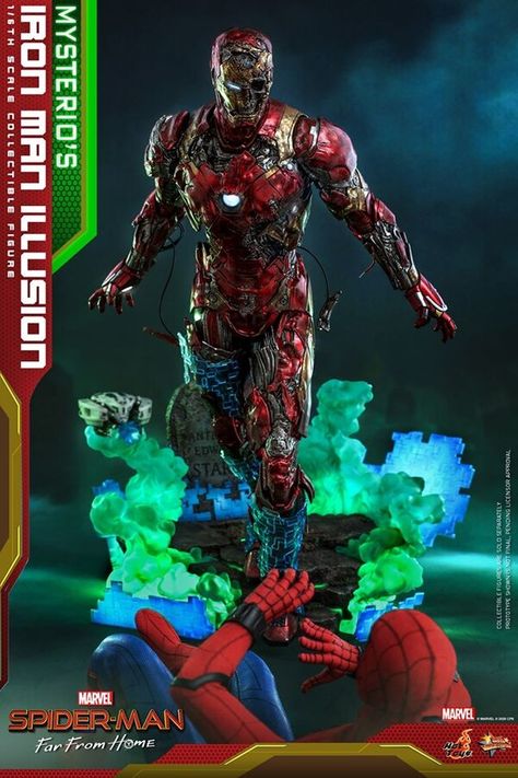 Spider-Man: Far From Home 1/6th scale Mysterios Iron Man Figure From Hot Toys Dr Octopus, Iron Man Action Figures, Spider Man Far From Home, Marvel Collectibles, Iron Man Armor, Far From Home, Fallen Heroes, Realistic Dolls, Marvel Iron Man