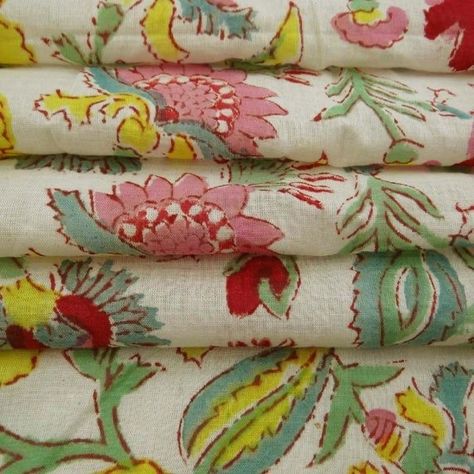 Bagru Print, Summer Sewing, Hand Dyed Fabric, Check Fabric, Indian Fabric, Hand Block Print, Block Printing Fabric, Fabulous Fabrics, Fabric Bundle