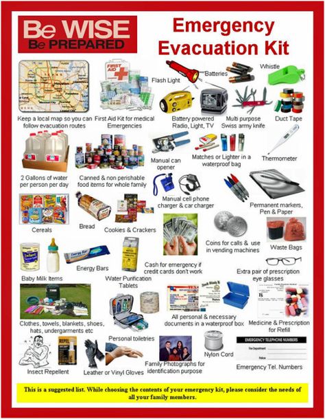 disaster preparedness list | Lists of items to have ahead of a disaster Evacuation Kit, Emergency Prepardness, Survival Knots, Emergency Radio, 72 Hour Kits, Emergency Preparedness Kit, Emergency Evacuation, Emergency Preparation, Emergency Plan