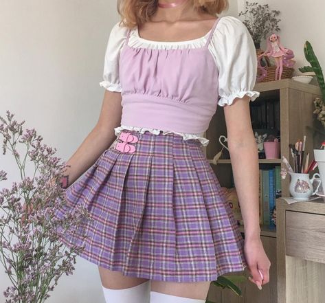 Gamer Girl Outfit, Care Too Much, Purple Conditioner, Egirl Fashion, Pastel Outfit, Kawaii Fashion Outfits, Fashion Hacks Clothes, Alternative Outfits, Feminine Outfit