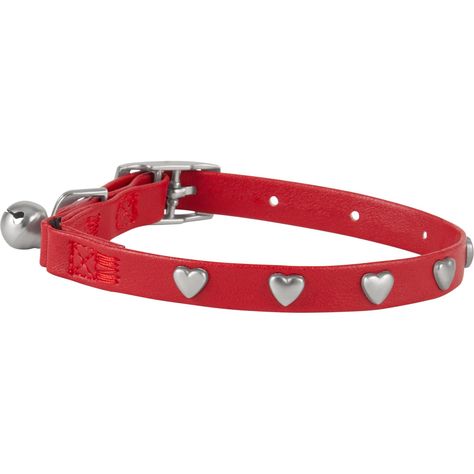 FRISCO Heart Design Cat Collar, Red, 8 to 12-in neck, 3/8-in wide - Chewy.com Dog Toothbrush, Cat Harness, Cat Fashion, Red Boho, Cat Top, Red Cat, Metal Heart, Black Skulls, Classic Metal