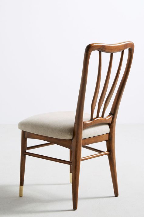 Haverhill Dining Chair | Anthropologie Modern Wood Dining Chair, Reupholster Chair Dining, Traditional Dining Chairs, Antique Dining Chairs, Classic Dining Chair, Walnut Dining Chair, Walnut Dining Chairs, Walnut Chair, Reupholster Chair