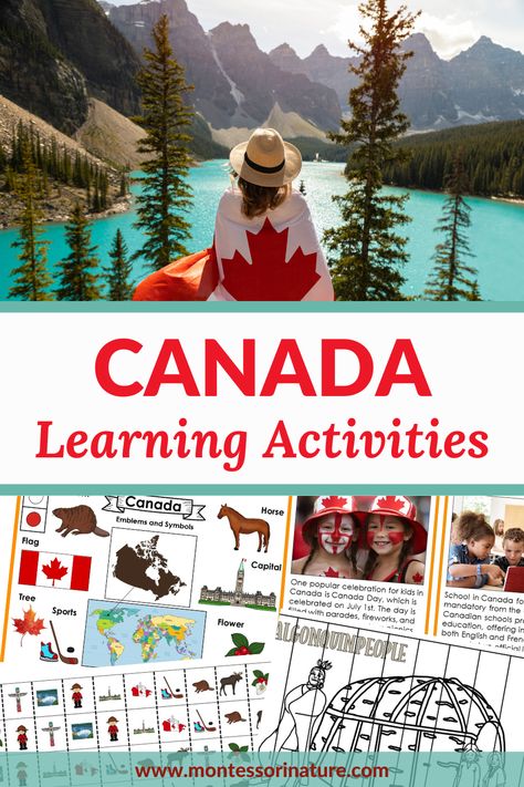 This All About Canada Country Pack provides an engaging and hands-on learning experience for preschool and primary students. This educational tool helps children learn about geography by exploring Canada, its culture, people, landmarks, animals, and flag. It improves their geographical knowledge, cognitive skills, fine motor skills, mastering of some early mathematic concepts and encourages curiosity. Canada Activities For Preschool, Canada Activities For Kids, Canada Preschool Activities, Canada Preschool, Canada Facts For Kids, Canada For Kids, Nature Printables, All About Canada, Science Printables