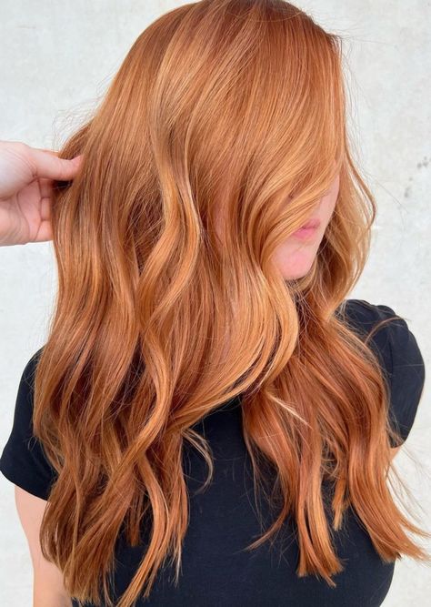 Orange Hair For Cool Skin Tones, Ginger Hair Pale Skin Blue Eyes, Copper Hair Blue Eyes Pale Skin, Copper Hair Pale Skin Blue Eyes, Light Ginger Hair, Ginger Hair Dye, Bayalage Color, Light Copper Hair, Bright Copper Hair