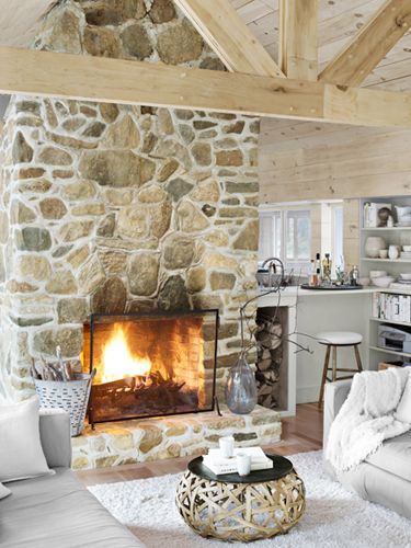 English Stone Fireplace, Old World Stone Fireplace, Cottage Stone Fireplace, Stone For Fireplace, Field Stone Fireplace, Fieldstone Fireplace, Fireplace Mantel Ideas, Fireplace Stairs, Black Hearth