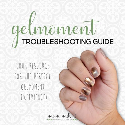 Use this GelMoment Troubleshooting Guide to get the best GelMoment experience, and have a beautiful, long-lasting manicure! These tips will help correct any issues you may have! Gel Nail Tips, Nail Oil, Pretty Gel Nails, Cleansing Wipes, Nail Plate, Nails At Home, Nail Technician, Dry Brushing, Gel Manicure