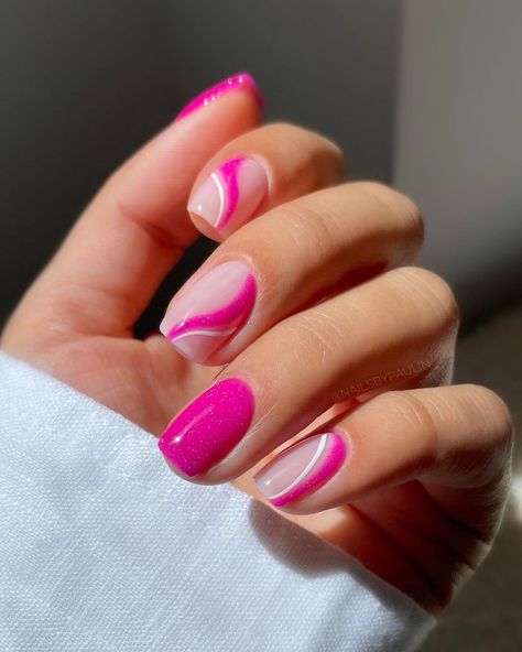 45 Casual Nails to Inspire You Magenta Nails, Milky Nails, October Nails, Nagel Tips, Christmas Gel Nails, Simple Gel Nails, Summery Nails, Work Nails, Casual Nails