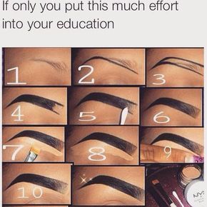 Eyebrow Makeup Techniques, Maquillage Yeux Cut Crease, Membentuk Alis, Bentuk Alis, Eyebrow Makeup Tutorial, Makeup 101, Eyebrow Makeup Tips, How To Draw Eyebrows, Makeup For Black Skin