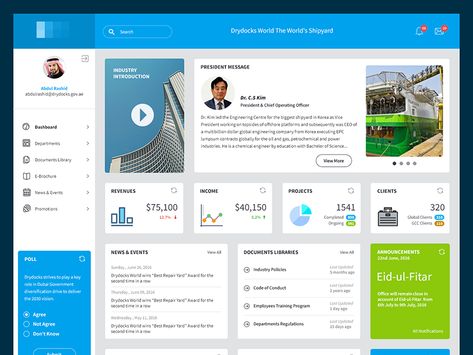 Intranet Portal by Usman Sharepoint Design, Employee Portal, Sharepoint Intranet, Intranet Portal, Portal Design, Dashboard Design, Night Quotes, Design Web, Work Ideas