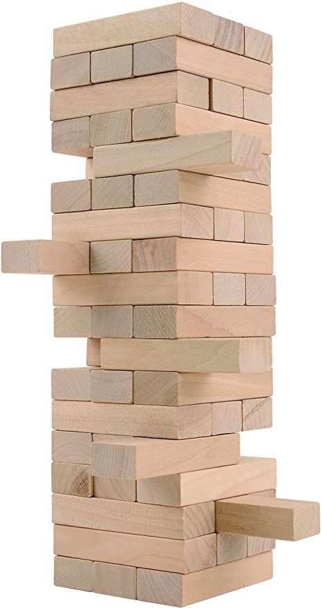 Amazon.com: CoolToys Timber Tower Wood Block Stacking Game – Original Edition (48 Pieces): Toys & Games Timber Tower, Family Games For Kids, Stack Game, Tower Games, Wooden Building Blocks, Kids Blocks, Stacking Blocks, Wedding Guest Book Alternatives, Classic Games