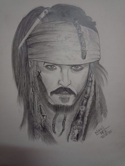 Jack Sparrow Drawing, Captian Jack Sparrow, Sparrow Drawing, The Pirates Of The Caribbean, Hipster Drawings, Family Tattoo Designs, Disney Drawings Sketches, Sketch Videos, Mother Tattoos