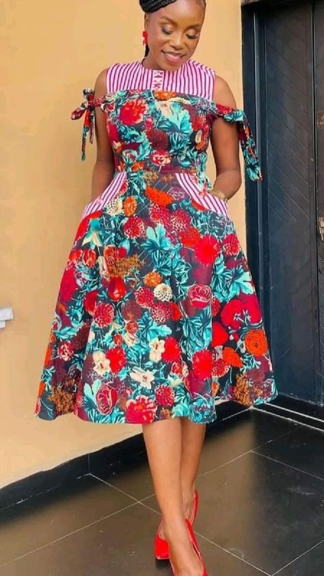 Simple African Dress Styles, Carribean Gown Styles, Short Ankara Dresses Classy For Church, Modern African Dresses Ankara, African Dress Styles For Women, Chiffon Short Gown Styles, Stylish Ankara Dresses, Short Ankara Dresses Classy, Ankara Dress Styles For Church