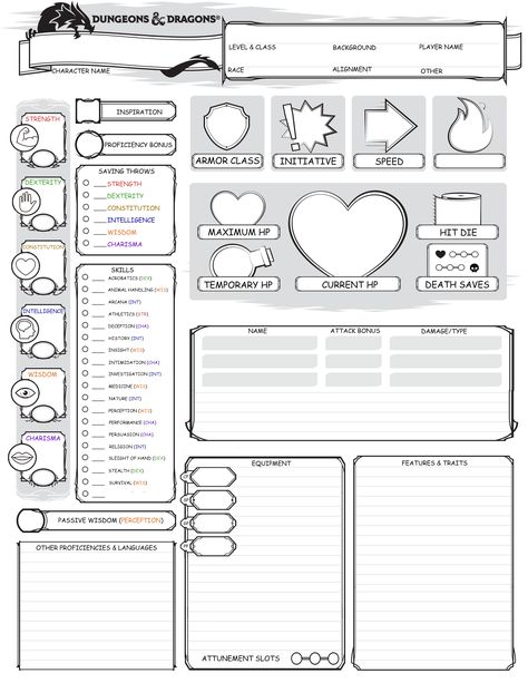 D&D 5e Character Sheet for people with Dyslexia Dnd Character Sheet Beginner, Dnd Bard Character Sheet, D N D Character Sheets, Cute Character Sheet Dnd, Dnd Character Sheet Template 5e, Dnd Sheet Character, D&d 5e Character Sheet, Free Dnd Character Sheet, Character Sheet Template Dnd