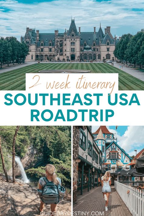 Road trips are more popular than ever! Plan your Southeast US road trip with these Southeast road trip ideas covering Florida, Georgia, South Carolina, North Carolina and Tennessee on this southeast road trip U.S. States. Use my Southeast US road trip map to plan your route, places to visit in the southeast US and things to do on your 2 week USA road trip. Don’t miss my in-depth southeast US travel guide for each destination. Best Places To Travel In Us By Rv, Georgia South Carolina Road Trip, Usa Road Trip Destinations, Best Road Trips From Florida, South Road Trip, Southeast Us Vacation Ideas, 2 Week Road Trip Us, Southern Usa Road Trip, South East Road Trip Usa