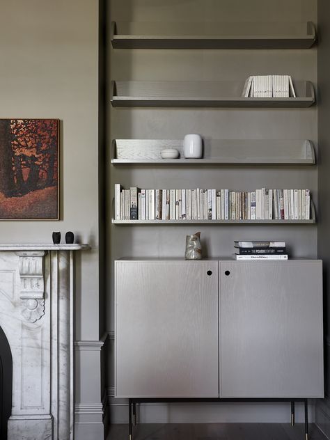 Hecker Guthrie, Overhead Storage, Shelving Design, Linen Drapes, Melbourne House, The Local Project, Victorian Terrace, English Design, Green Interiors