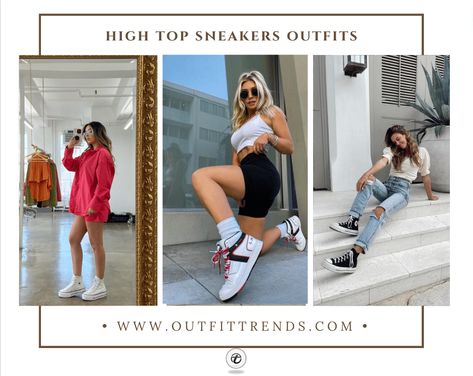 20 Chic High Top Sneakers Outfit Ideas for Girls White High Tops Outfit, Outfits With High Top Sneakers, High Top Shoes Outfit, Outfits With High Tops, High Top Sneaker Outfit, High Top Sneakers Outfit, Sneakers Outfit Spring, Reebok High Tops, High Tops Outfit