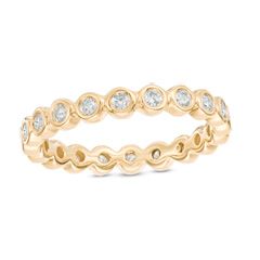 1/2 CT. T.W. Diamond Bezel-Set Eternity Band in 14K Gold - Online Exclusives and Personalized Jewelry - Gordon's Jewelers Bezel Eternity Band, Aesthetic Rings, Diamond Eternity Band, Yellow Gold Wedding Band, Peoples Jewellers, Bezel Set Diamond, Rose Gold Metal, Eternity Ring Diamond, Eternity Band Diamond