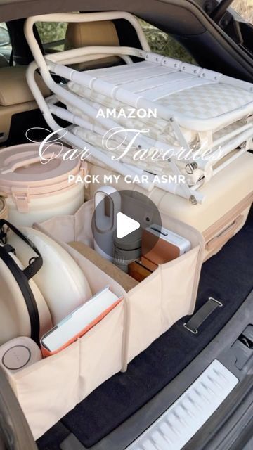 Car Items List, Favorite Amazon Finds, Amazon Travel Bags, Car Organisation, Best Items On Amazon, Suv Trunk Organization, Organized Car, Car Favorites, Car Camping Organization