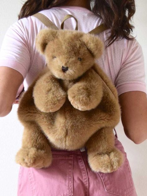 Teddy Bear Backpack- Cosmopolitan.com National Teddy Bear Day, Bear Bag, Kawaii Bags, Animal Backpacks, Animal Bag, Plush Bags, Plush Backpack, Baby Necessities, Diy Handbag