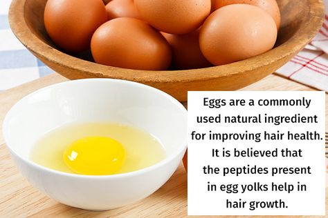 try using an egg hair mask for improving hair health More Hair Volume, Hair Thickening Remedies, Egg Hair, Egg Hair Mask, Hair Fall Remedy, Increase Hair Volume, Fruit Recipes Healthy, Stop Hair Breakage, Androgenetic Alopecia