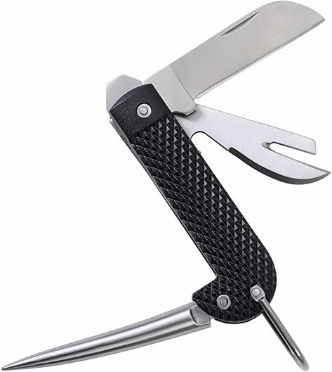 Amazon.com : DULEES Marlin Spike Rigging Knife, Multi-Function Sailing Knife Sailor Knife, Suitable for Camping, Boating, Fishing or Sailing Gear, Boat Knife Knotters Tools : Sports & Outdoors Marlin Spike, Sailing Gear, Metal Work, Folding Knives, Boating, Metal Working, Boats, Sailing, Fishing