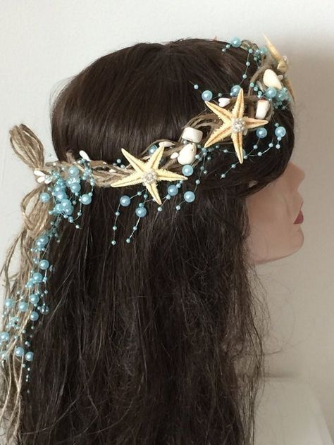 Little Mermaid Gifts, Siren Costume, Seashell Headband, Mermaid Bachelorette, Mermaid Accessories, Crown Aesthetic, Mermaid Halloween, Mermaid Crown, Tiara Hairstyles