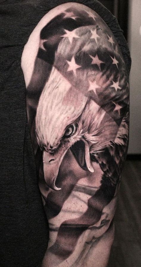 Men’s Patriotic Tattoos, Army Tattoo Sleeves, Eagle Holding Flag Tattoo, Eagle Flag Tattoo Men, Patriotic Tattoo Designs, Take Chances Tattoo, Eagle Flag Tattoo Design, Conservative Tattoos, Eagle And American Flag Tattoo