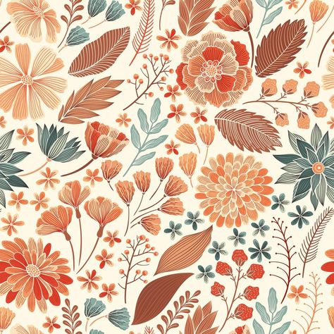 Dried Flowers Wallpaper, Seamless Floral Pattern, Bohemian Flowers, Floral Curtains, Prepasted Wallpaper, Wallpaper Panels, Vinyl Wallpaper, Floral Background, Fall Flowers