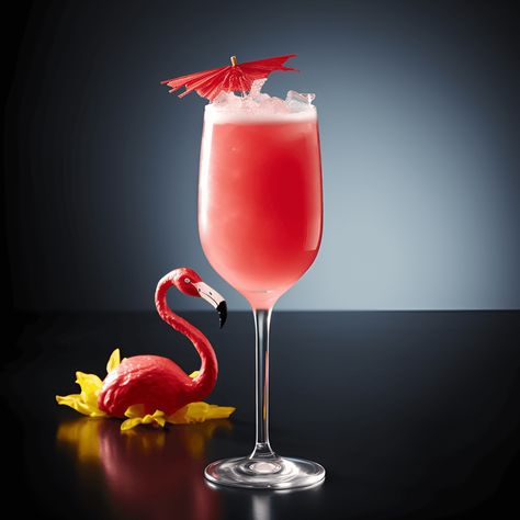 Pink Flamingo Cocktail Recipe - The Pink Flamingo cocktail has a sweet and fruity taste, with a hint of tartness from the lime juice. It is light and refreshing, making it perfect for warm weather or a tropical-themed party. Pink Flamingos Lawn Ornaments, Flamingo Cocktail, Flamingo Drink, How To Make Pink, Light Salad, Fruity Cocktails, Canned Pineapple, Mango Juice, Tropical Drink