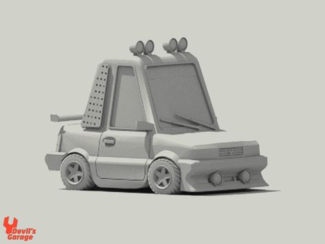 Stylized Car, Cartoon Vehicles, Low Poly Car, Lowpoly 3d, Stylized Character, Cartoon Cars, 3d Ideas, Art Painting Tools, Object Art