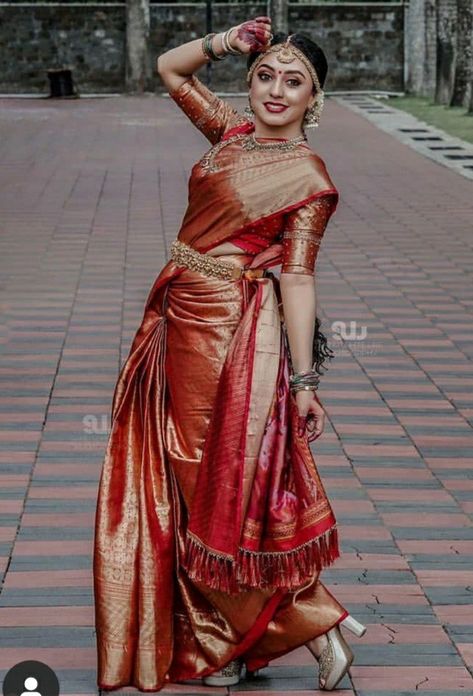 Red Kanjivaram Saree Silk Bridal, Maroon Bridal Saree South Indian, Red Kanchipuram Saree Bride, Red Kanjivaram Saree Silk, Red Bridal Saree South Indian, Hindu Wedding Saree, Banarasi Bridal Saree, Red Bridal Saree, Bridal Sarees Online