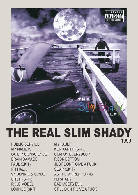 Eminem Albums, Real Slim Shady, Eminem Poster, Eminem Music, Eminem Songs, The Slim Shady, Minimalist Music, Eminem Slim Shady, The Real Slim Shady